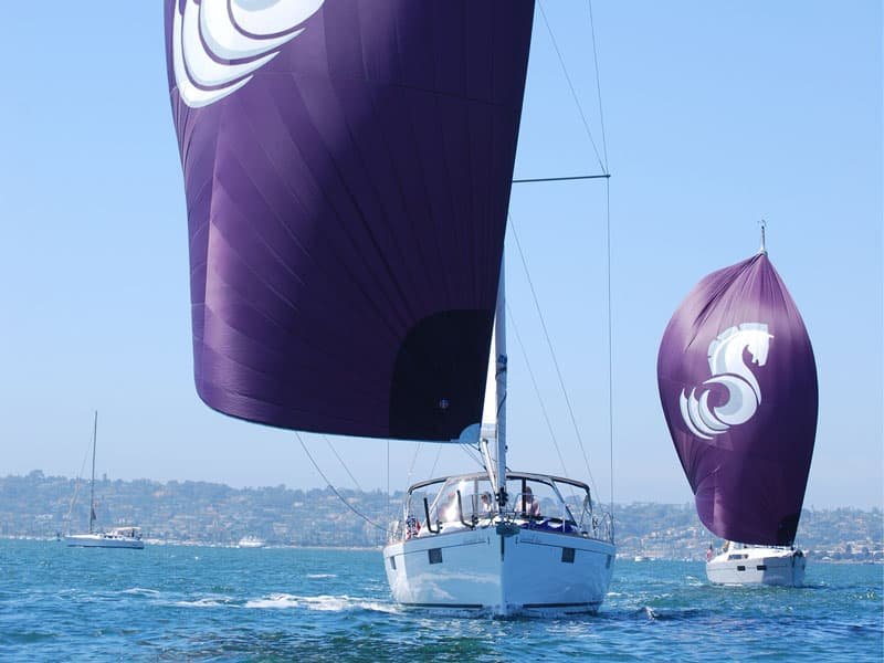 Axia Blue Line cruising downwind sails