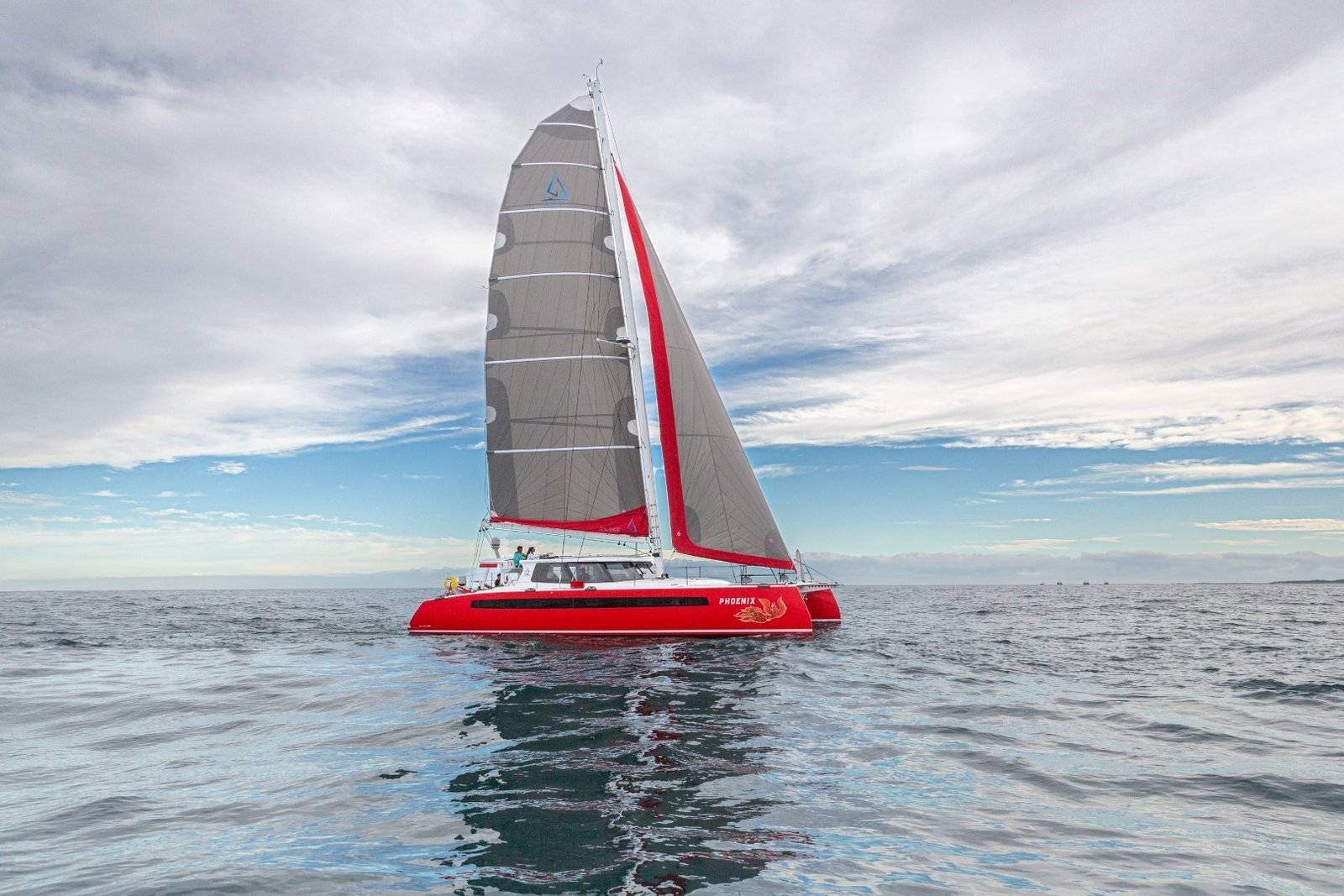 Cruising sailboat under sail