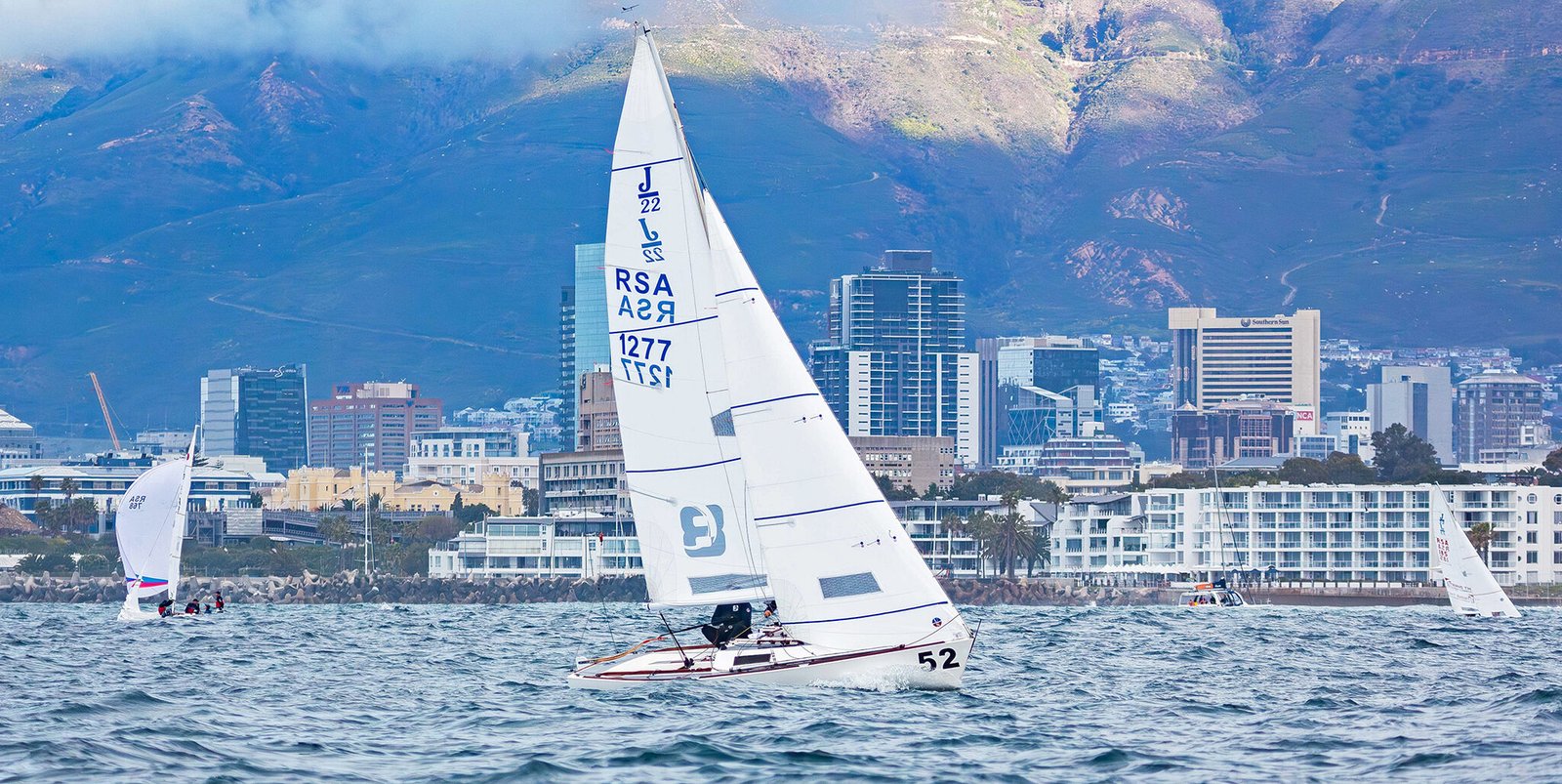 Race Series sail shown under load